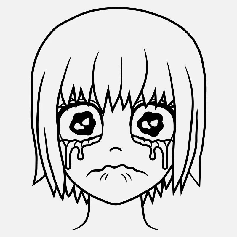 Face à une fille malheureuse et triste