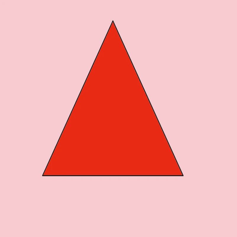 Red triangle on black