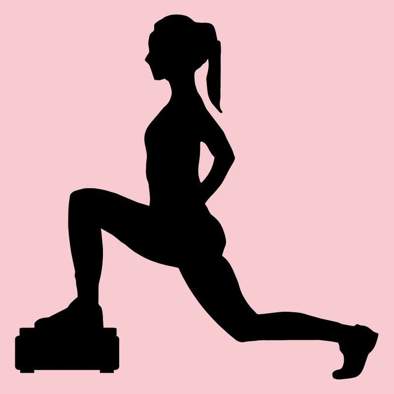 Mädchen oder Dame, die Schritte oder Aerobic macht