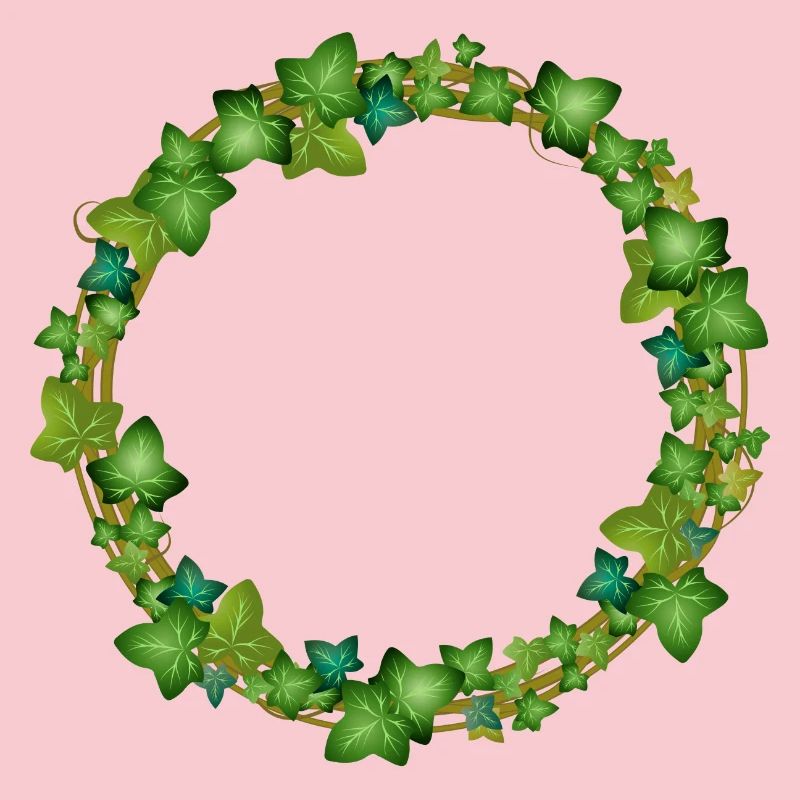 dekorativer Efeu Kranz oder Efeu Rahmen