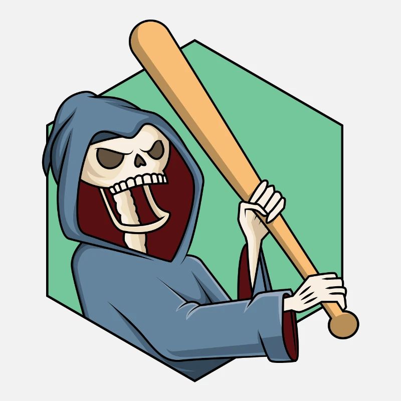 Sensenmann mit Baseballschläger