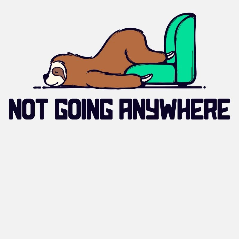 Lazy Sloth Sleep Statement Late Riser