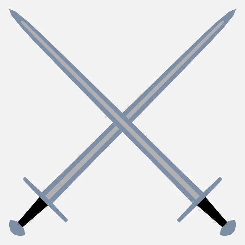 Crossed swords.