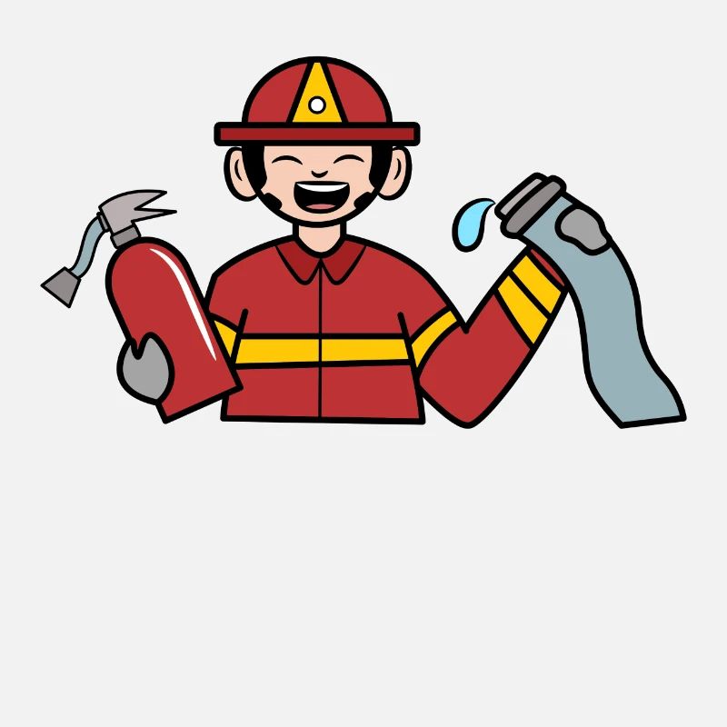 Fire hose fire extinguisher fire brigade rescuer