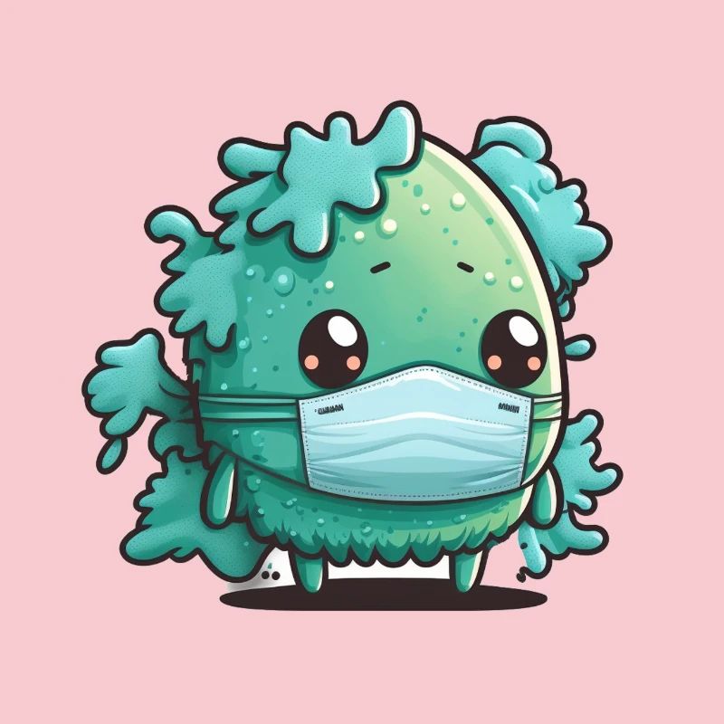 Bacterium with mask