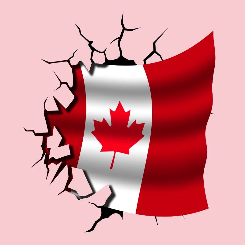 Drapeau du Canada - Canada - Drapeau Broken Design