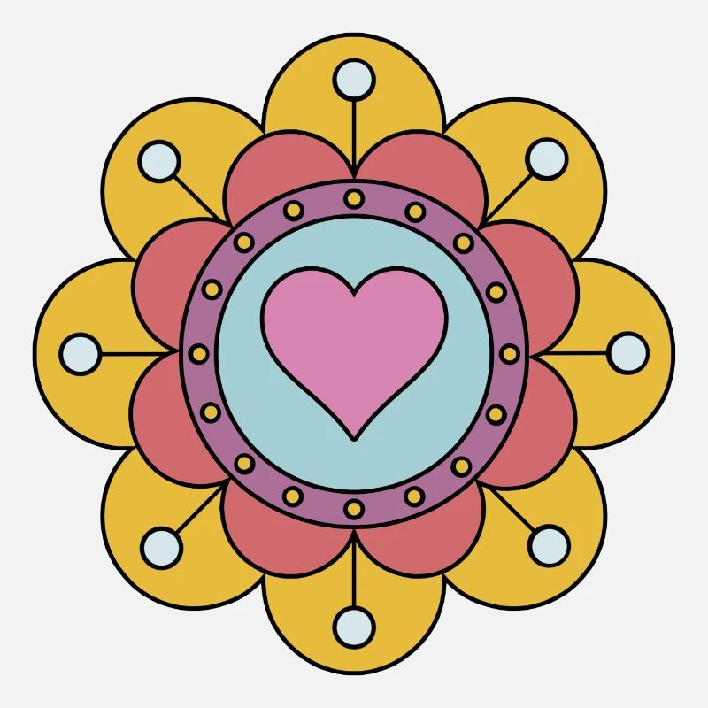 Cute Funky Hippie Boho Flower