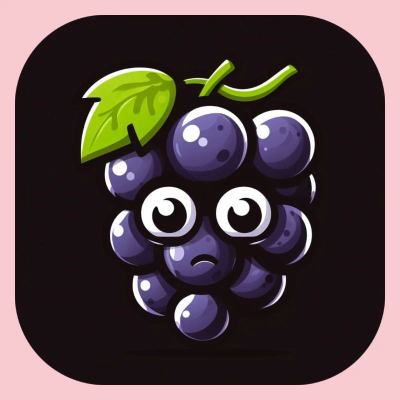 Sad grapes in comic style