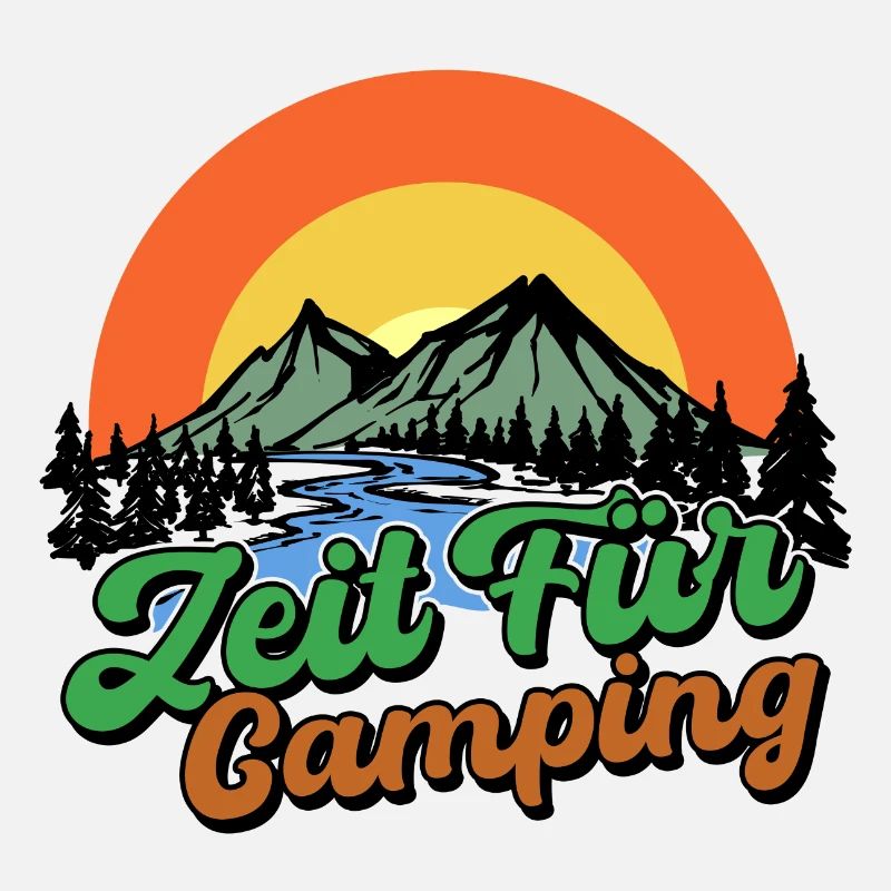 Campsite Camping Statement Mountains Camper