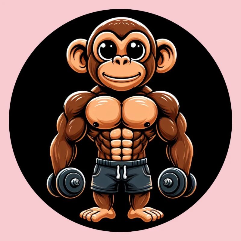 Affe Chimpanse Bodybuilder Training