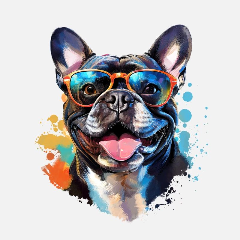 Frenchie mit Sonnenbrille