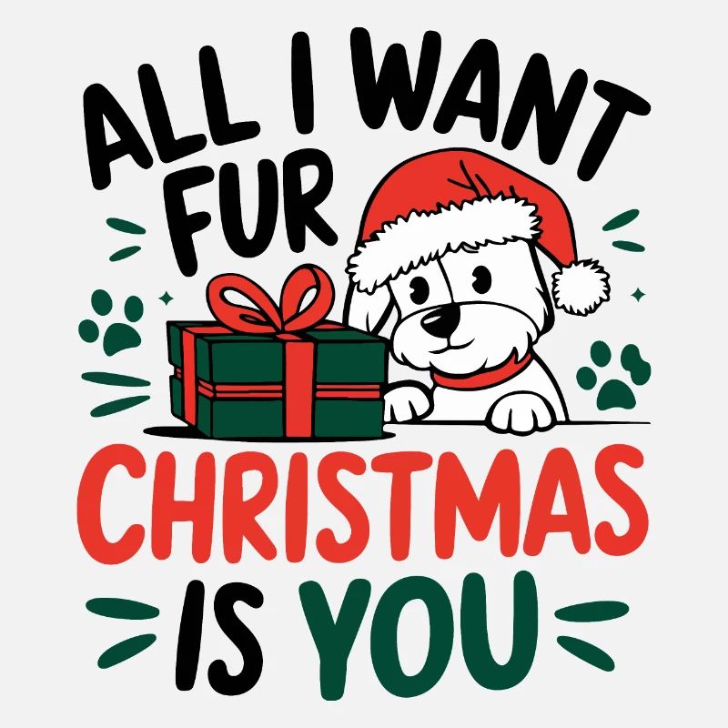 Conception de message de Noël de chiot festif