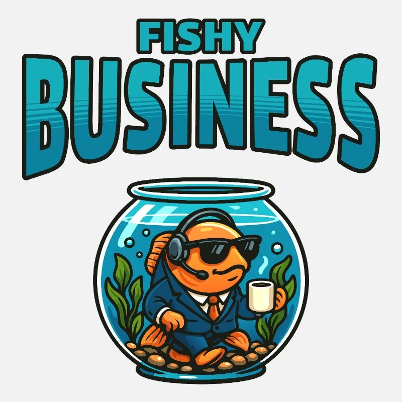 Fischgeschäft im Aquarium