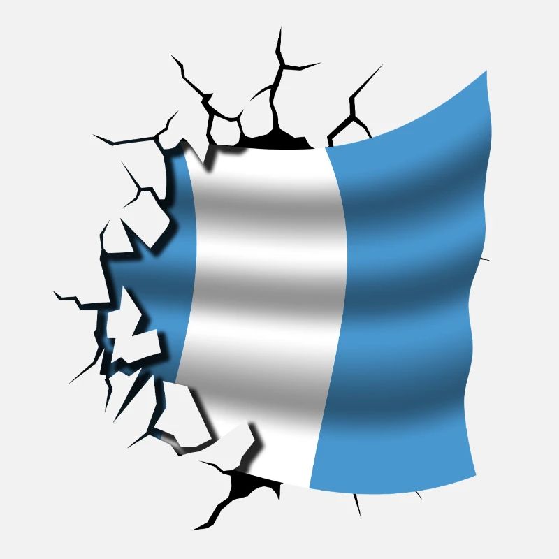 Drapeau du Guatemala - Guatemala - Drapeau Broken Des