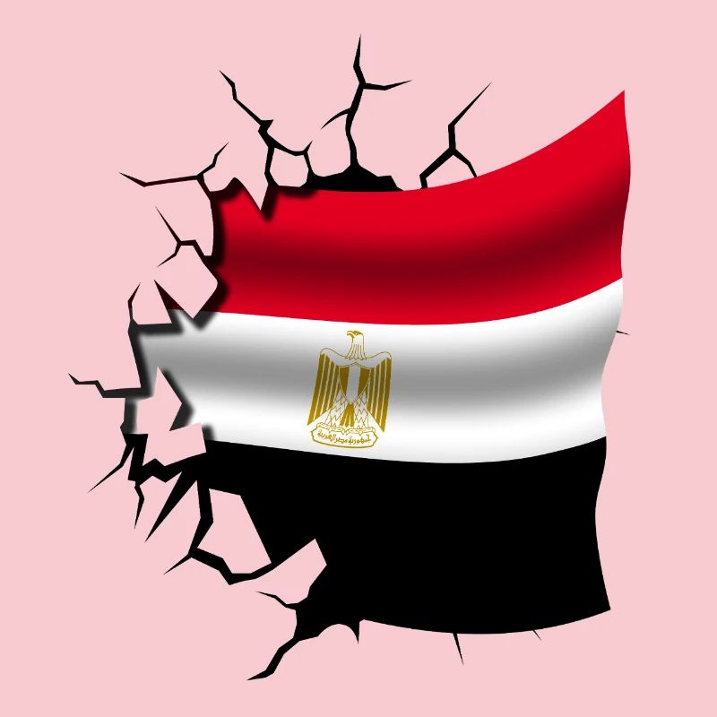 Drapeau de l’Égypte - Égypte - Drapeau Broken Design