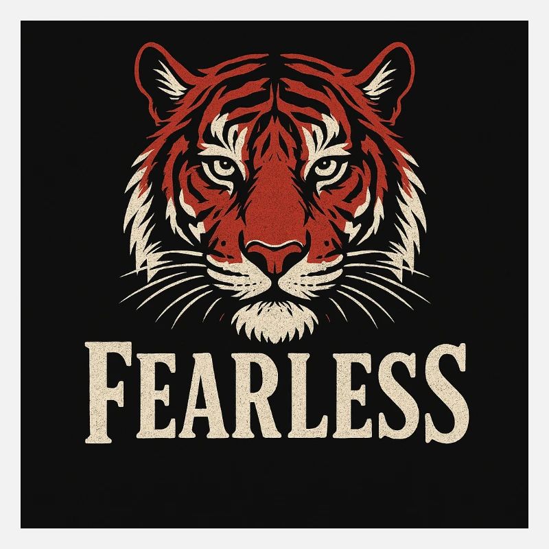 Tigre effronté avec texte intrépide