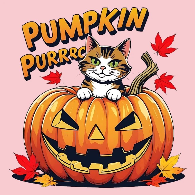 Conception de citrouille d’Halloween pour chat