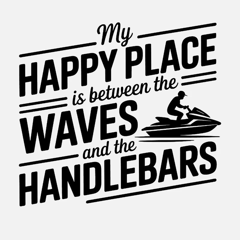 Happy Place Between Waves And Handlebars 