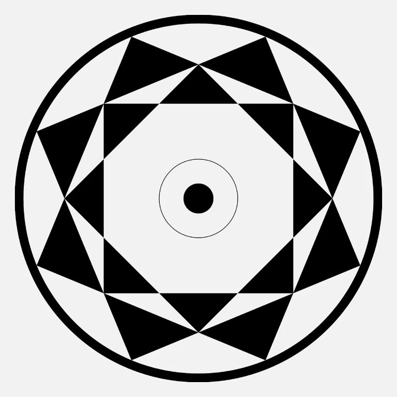 Conception géométrique de mandala en étoile