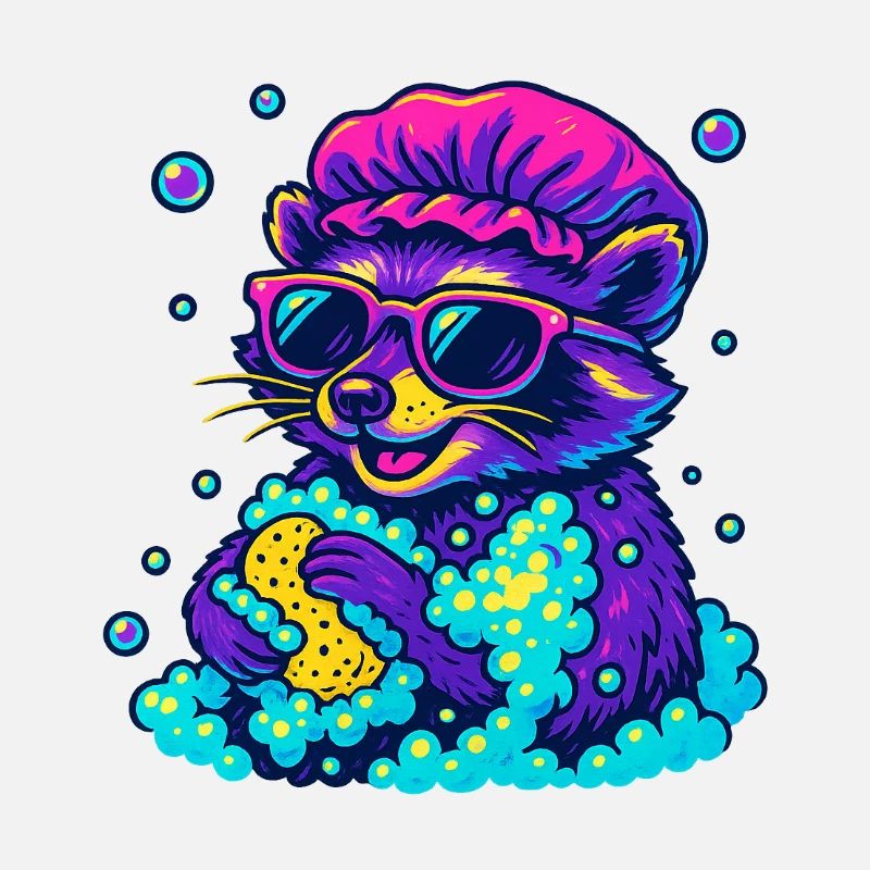 Neon Waschbär
