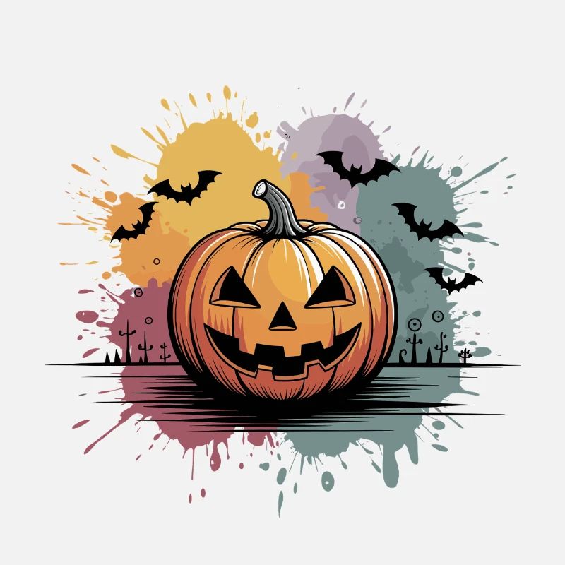 Halloween pumpkin lantern with face design