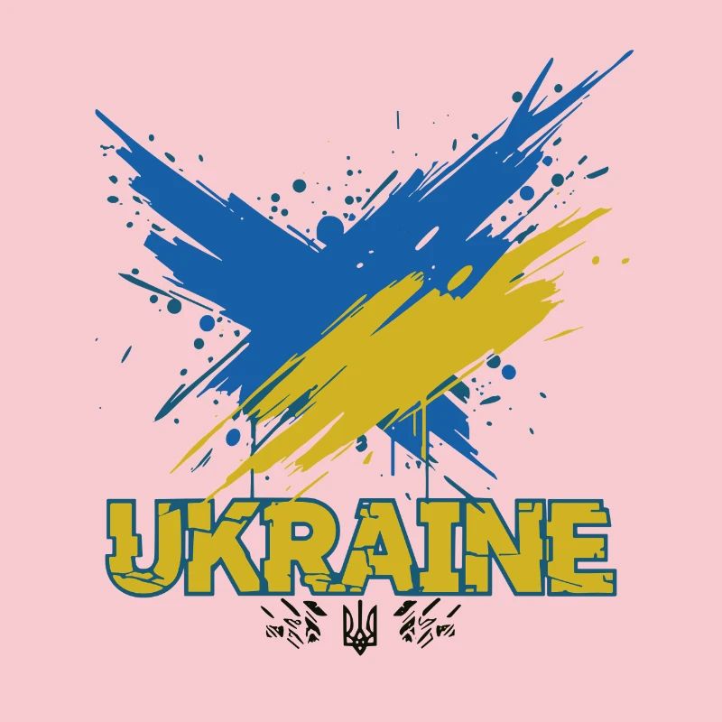 Drapeau de l’Ukraine Splash Art
