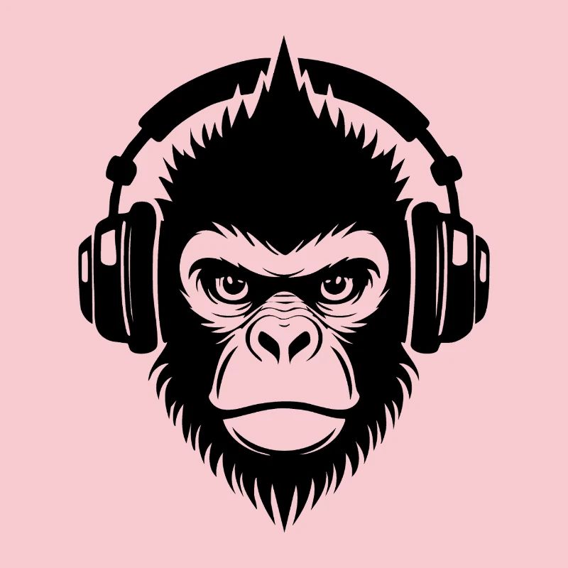 Analog Punk Monkey Head Tape Loop Shirt