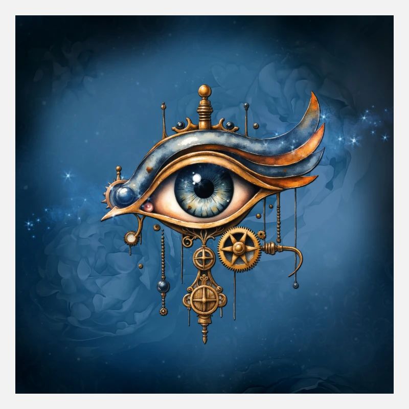 Oeil Steampunk avec engrenages