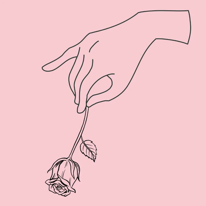 Main avec fleur
