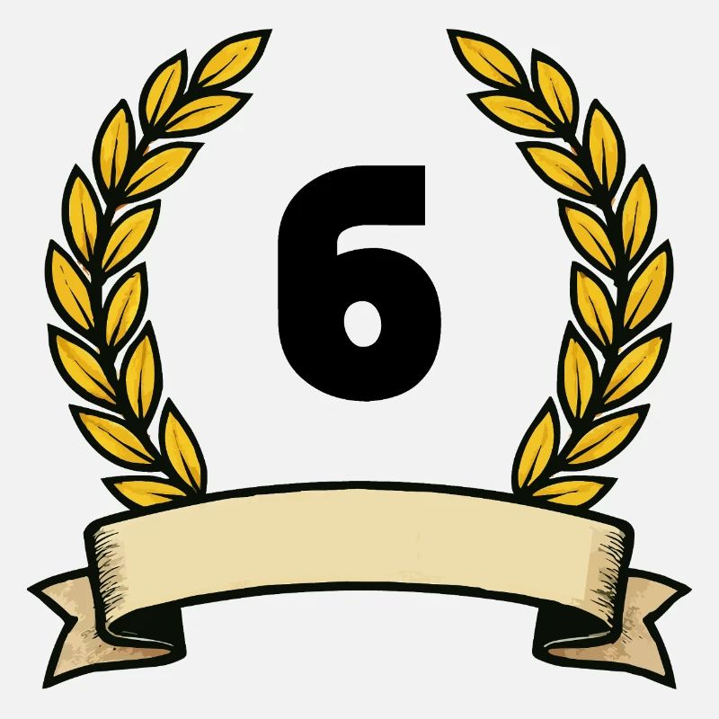 Couronne de laurier dorée numéro 6