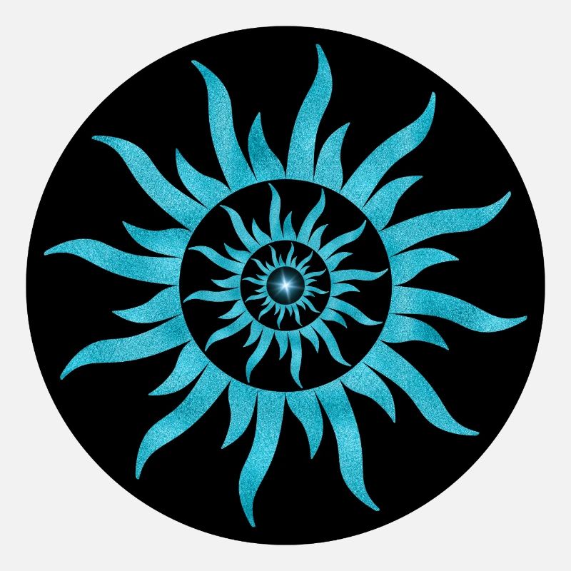 Sonne Spirale Blauer Saphir