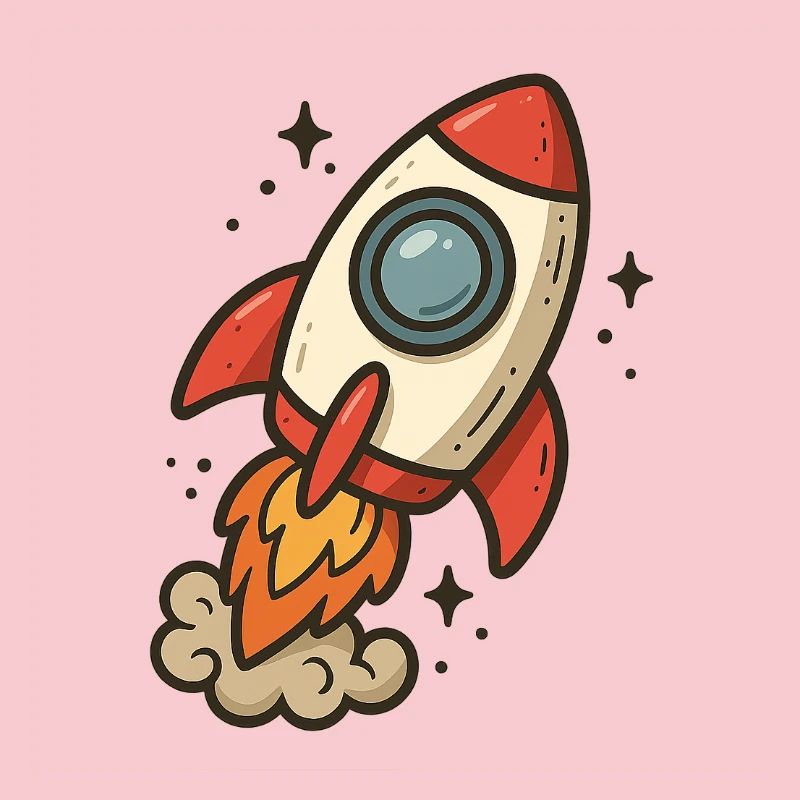Fusée cartoon spatiale