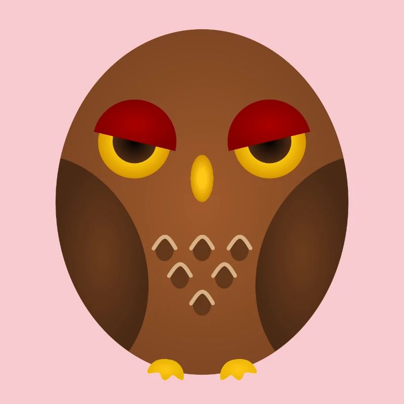 Grumpy Owl Silhouette
