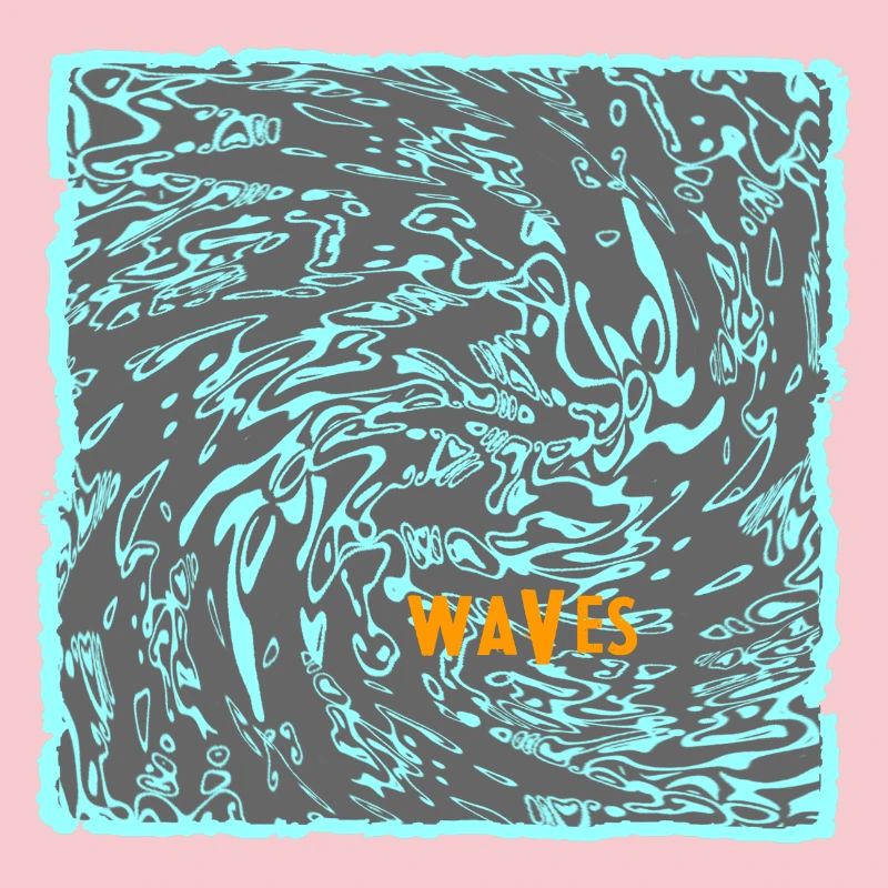 Wave flow neon pattern surf