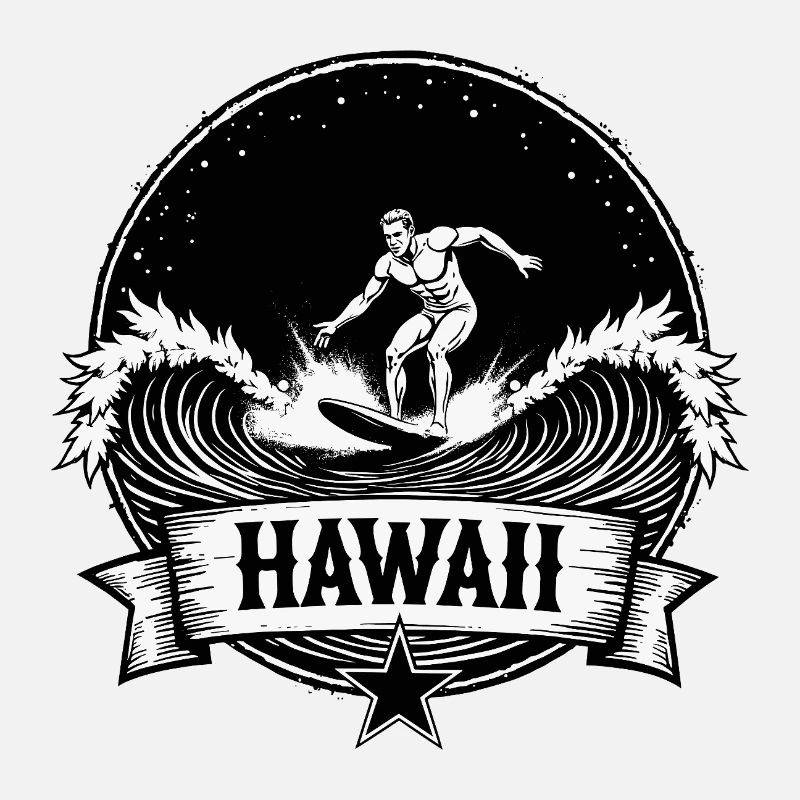 Hawaii Surfer Surfer on Pacific Wave