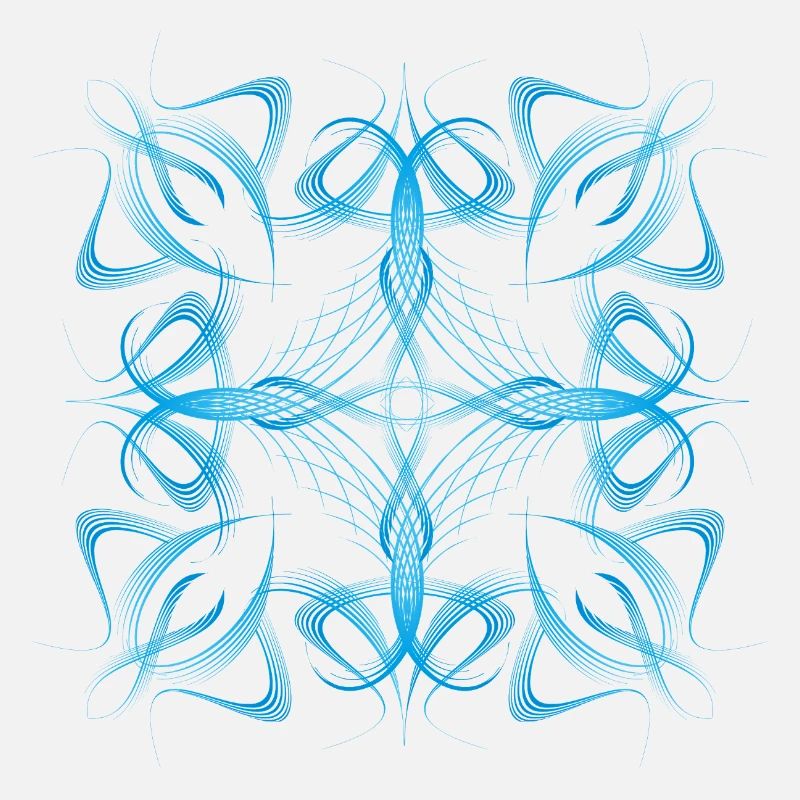 Delicate dynamic blue line pattern