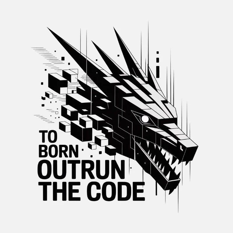 Dragon géométrique Outrun le Code