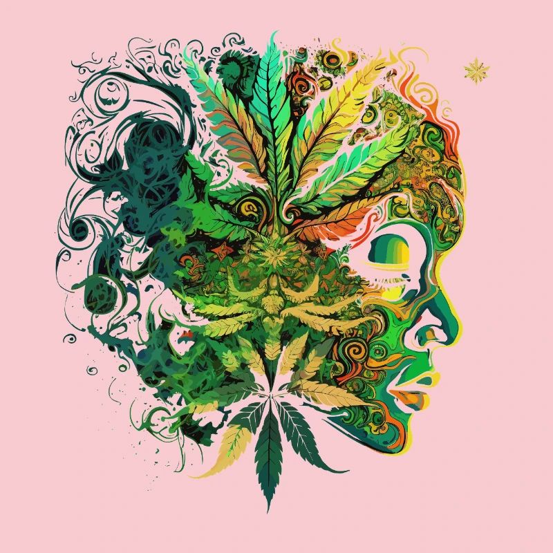 Psychedelic Cannabis Face