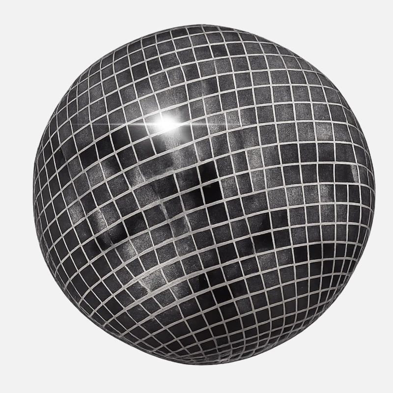 Sphère géométrique à paillettes