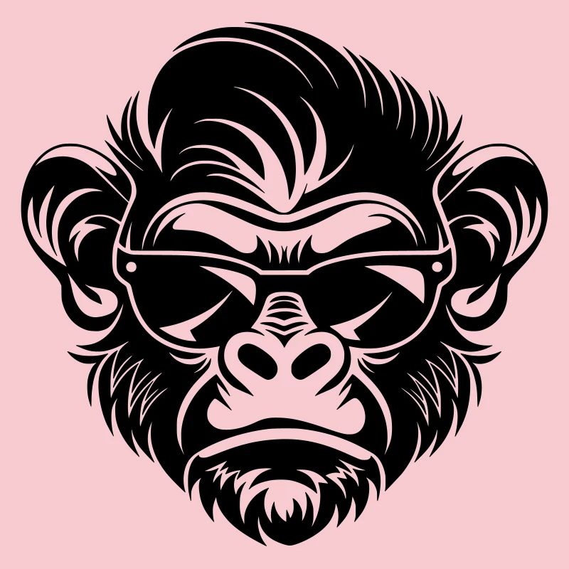 Cool Monkey Head with Sunglasses