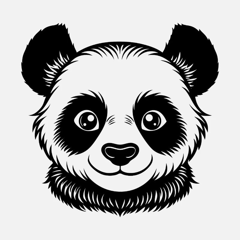 Visage de bébé panda