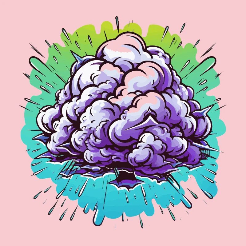 Explosion de la Boule de Brume Violette