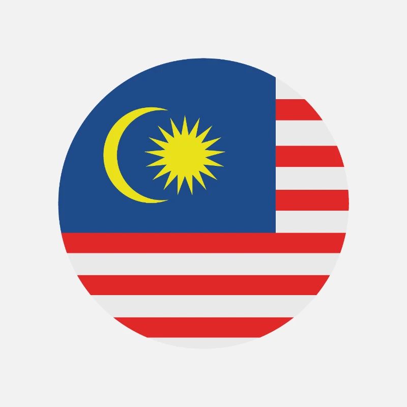 Drapeau rond de Malaisie