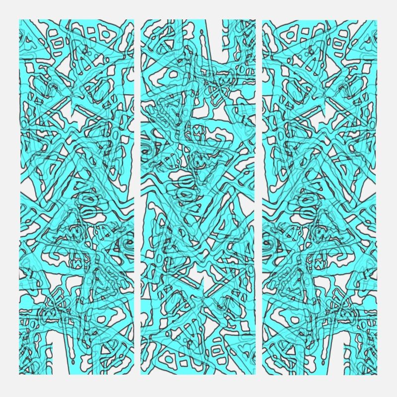 Turquoise Chaos Triptych