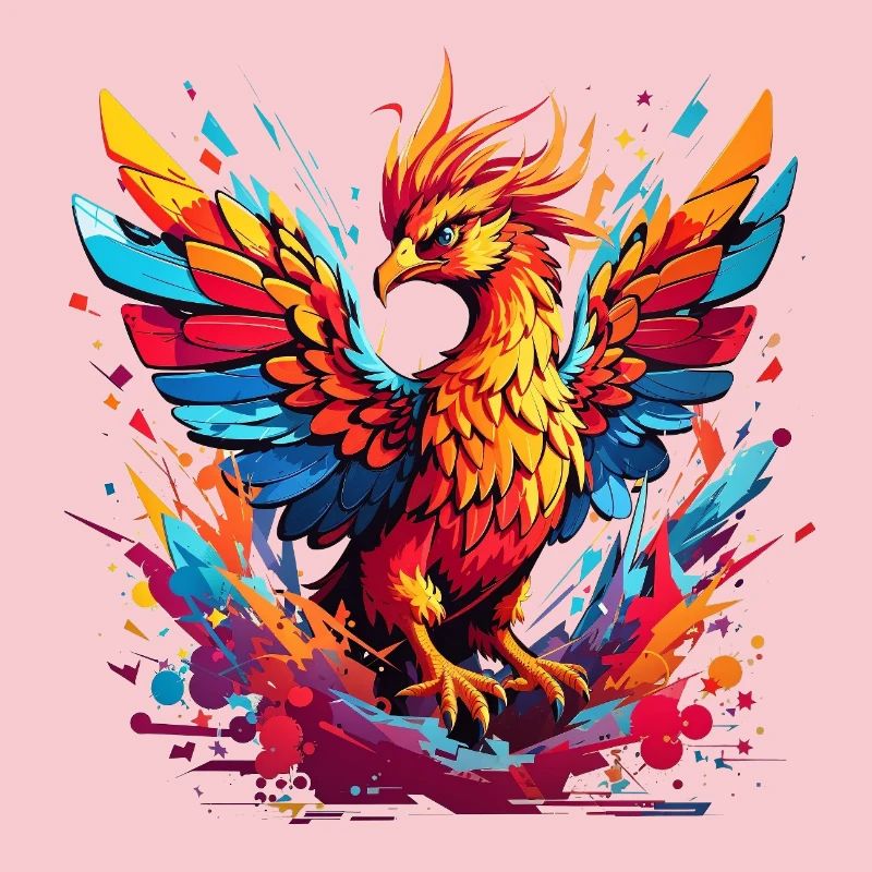 Explosion de couleur de Phénix de Feu