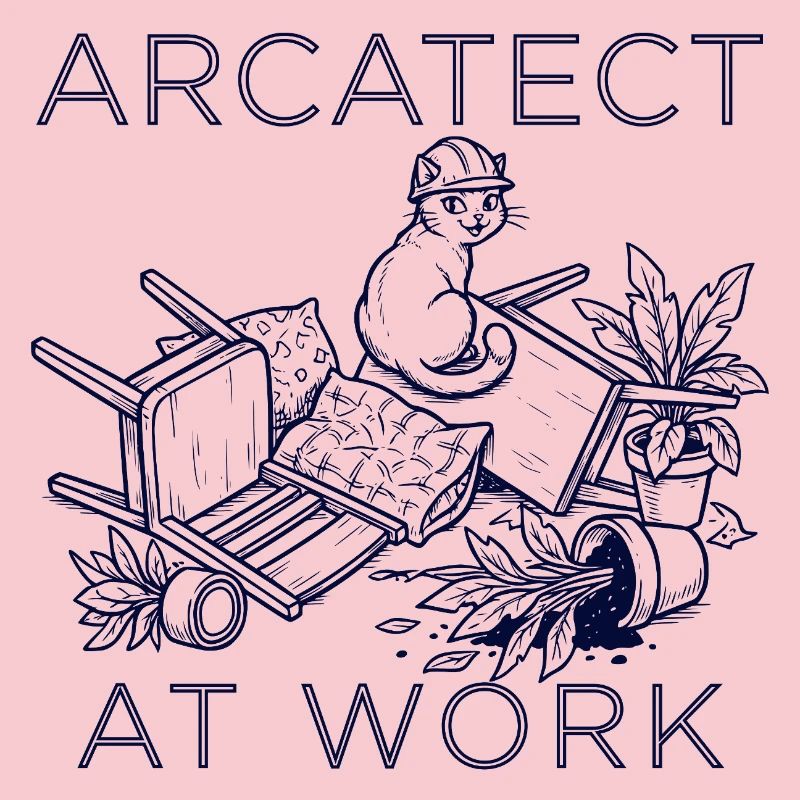 Worker's cat at work