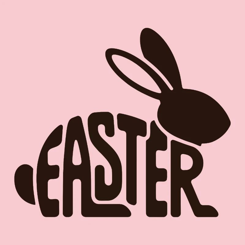 Easter Bunny Typo Shape