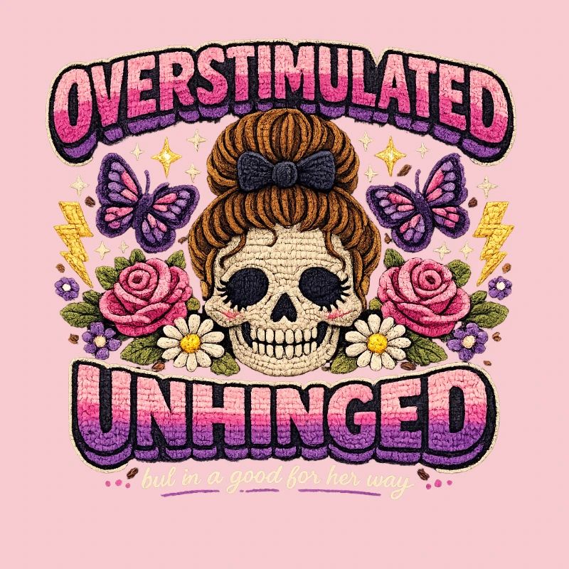 Overstimulated Unhinged Patch Art