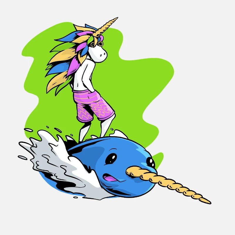 Surfer-Einhorn