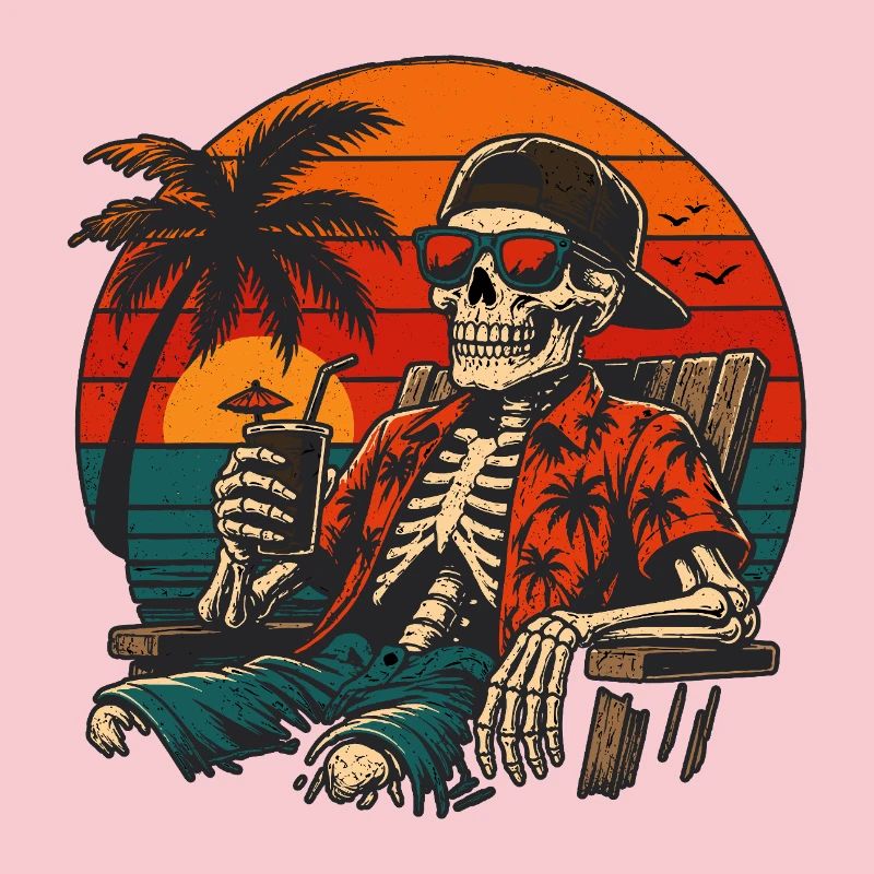 Skeleton Sunset Beach Vacation